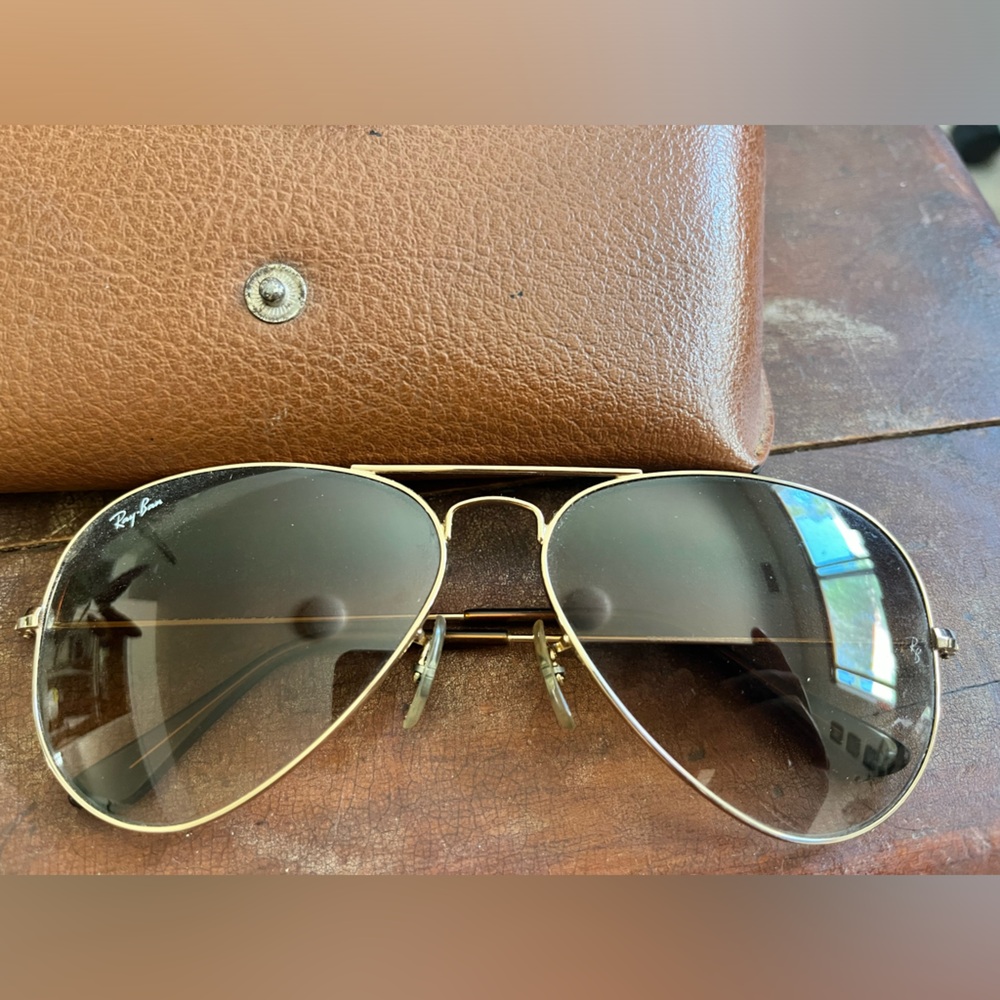 Ray-ban Aviator Sunglasses gold and brown/taupe